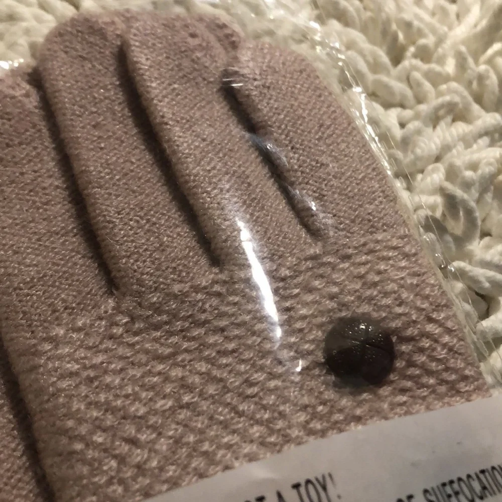 🚨B2G1 New BRITTS KNITS Pale Pink Brown Buttoned Classic Look Gloves